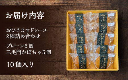 おひさまマドレーヌ 10個 詰め合わせ (おひさまマドレーヌ5個 三毛門かぼちゃマドレーヌ5個)《豊前市》【菓子工房ルクール】 お菓子 菓子 詰め合わせ 洋菓子 [VBI006]