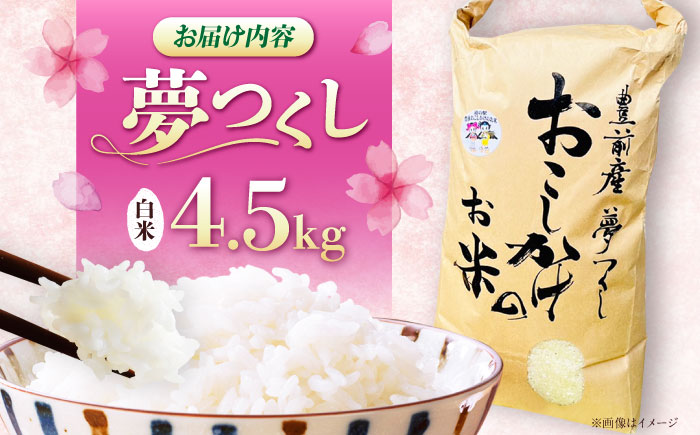 豊前市産　夢つくし　4.5kg　《豊前》　【株式会社　ぶぜん街づくり会社（「道の駅」豊前おこしかけ）】米　白米　こめ　お米　夢つくし [VBQ031]