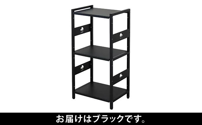 M.O.L アイアンシェルフ 3段 幅42cm×奥行30cm ブラック MOL-XS423(BK) 《豊前市》【ミナト電機工業株式会社】家具 棚 組み立て インテリア [VBZ030]