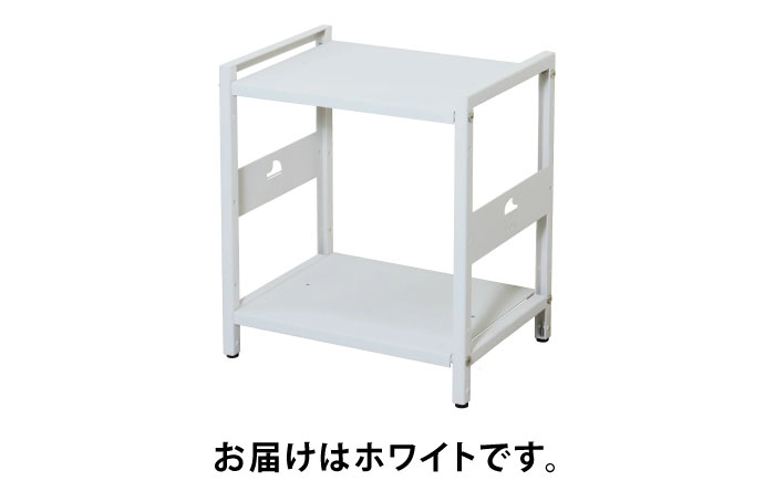 M.O.L アイアンシェルフ 2段 幅42cm×奥行30cm ホワイト MOL-XS422(WT) 《豊前市》【ミナト電機工業株式会社】家具 棚 組み立て インテリア [VBZ033]