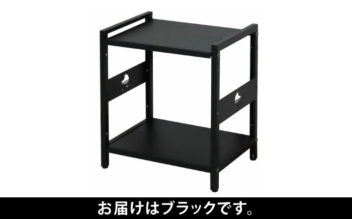 M.O.L アイアンシェルフ 2段 幅42cm×奥行30cm ブラック MOL-XS422(BK) 《豊前市》【ミナト電機工業株式会社】家具 棚 組み立て インテリア [VBZ034]