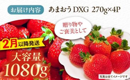 【2月以降発送】あまおう DXG 1080g (270g以上×4P)  《豊前市》【山口農園】果物 いちご イチゴ 苺 [VDE007]