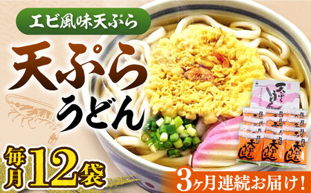 【全3回定期便】天ぷらうどん(12食入り)《豊前市》【富士菊】うどん 天ぷらうどん 天ぷら 麺 麺類 福岡 豊前 [VAI055]