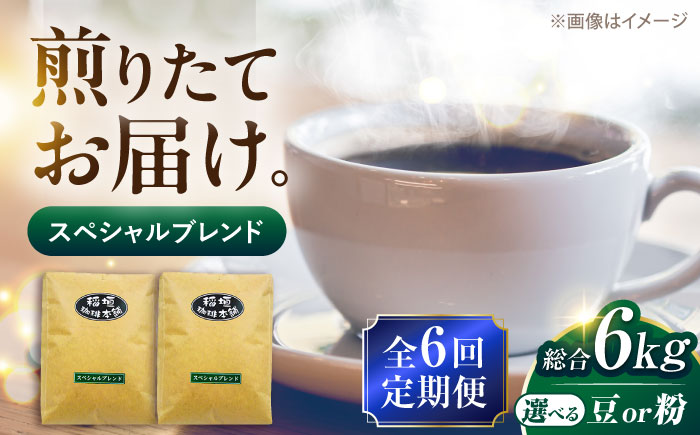 【全6回定期便】スペシャル ブレンド コーヒー 500g×2 ( 中煎り ) 《豊前市》【稲垣珈琲】 珈琲 コーヒー 豆 粉 [VAS174]