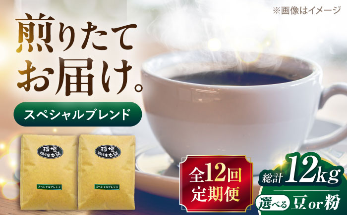 【全12回定期便】スペシャル ブレンド コーヒー 500g×2 ( 中煎り ) 《豊前市》【稲垣珈琲】 珈琲 コーヒー 豆 粉 [VAS175]