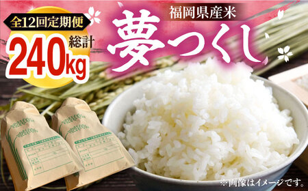 【R7年産新米】【全12回定期便】福岡県産米 夢つくし 20kg (10kg×2袋)  《豊前市》【湯越農園】米 精米 白米 [VBC016]