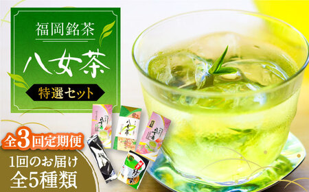 【全3回定期便】福岡銘茶八女茶 特選セット5種 合計550g 老舗製茶店の逸品《豊前市》【株式会社マル五】 [VCL123]