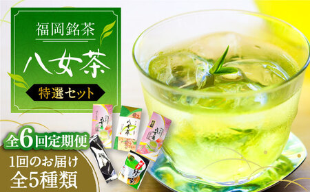 【全6回定期便】福岡銘茶八女茶 特選セット5種 合計550g 老舗製茶店の逸品《豊前市》【株式会社マル五】 [VCL124]