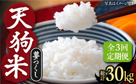 【全3回定期便】天狗米 夢つくし 10kg《豊前市》【障害者支援施設 第一周防学園】米 お米 ゆめつくし 白米 [VCX010]