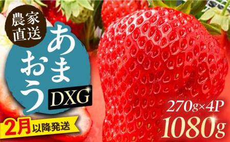 【2月以降発送】あまおう DXG 1080g (270g以上×4P)  《豊前市》【山口農園】果物 いちご イチゴ 苺 [VDE007]