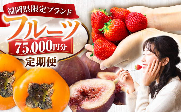 【全4回定期便】フルーツ定期便 7万5千円コース(あまおう2種＆いちじく＆柿) 《豊前市》【豊前市定期便】 [VZZ020]