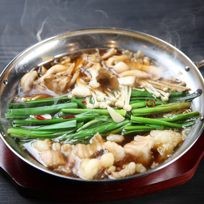 国産牛もつ鍋醤油味2人前×1セット〆はマルゴめん中間市新名物の米粉麺付き【001-0316】