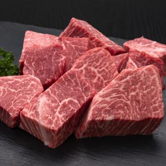 【訳あり】A5博多和牛不揃いヒレサイコロステーキ600g【036-0003】