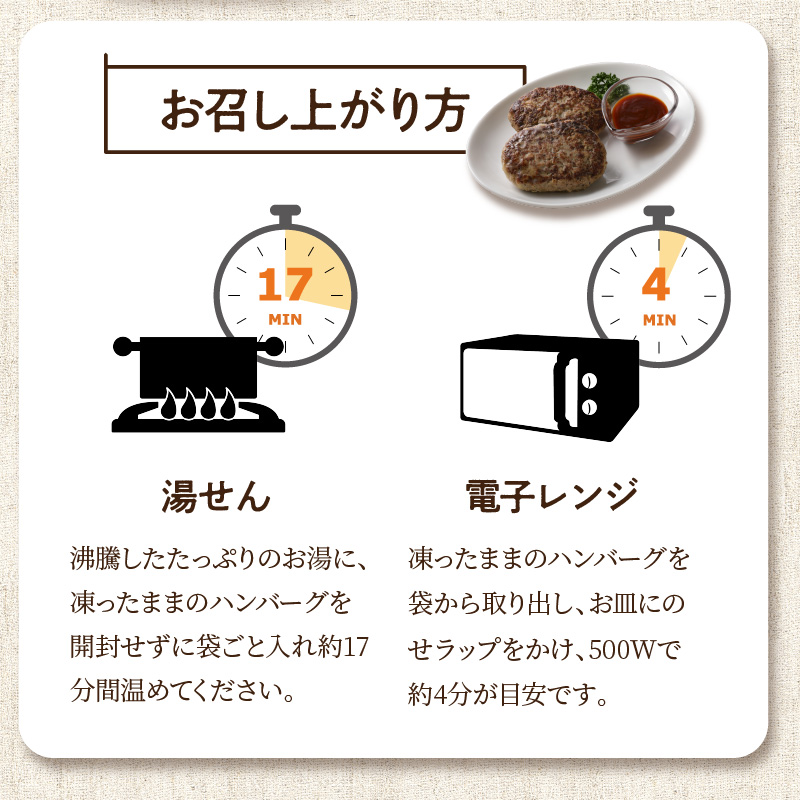 レンジ対応　本格調理済ハンバーグ20食　特製ソース付【001-0031】