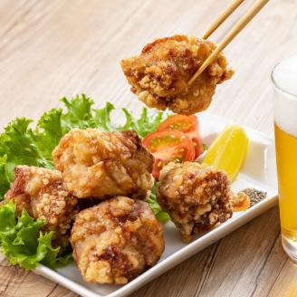 【6回定期便】中間市老舗マル五 辻鮮魚店の鶏もも肉唐揚げ　醤油味1kg【001-0372】