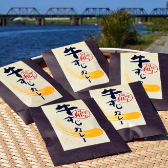 【3回定期便】ゴロッ!と入ったコラーゲン博多和牛　牛すじカレー5食セット【001-0386】