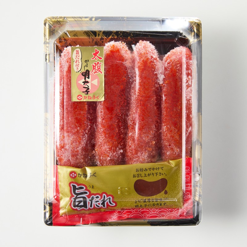 博多名物明太子食べ比べ かねふく太腹辛子明太子360g  ・まるきた水産無着色明太子250g  【034-0055】