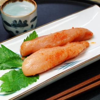 宮近　無着色辛子明太子1kg　化粧箱・包装紙付　遠賀魚市場筆頭仲買人厳選の味　1本物めんたいこ【001-0013】