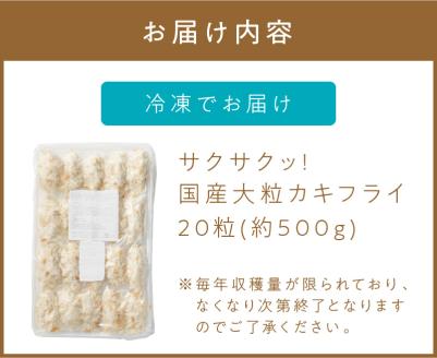 サクサクッ!　国産大粒カキフライ20粒【001-0066】