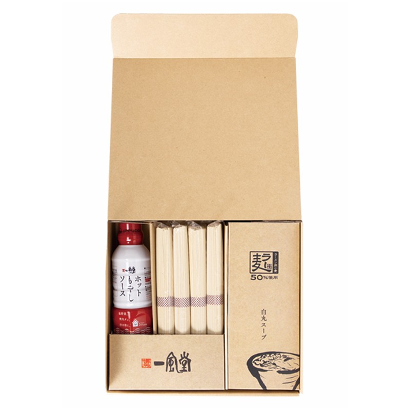 【豚骨ラーメン】一風堂白丸ラー麦麺ホットもやしソースセット【021-0007】