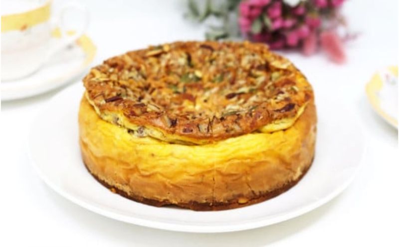 【低糖質】手作りごろごろナッツ・ベイクドチーズケーキ