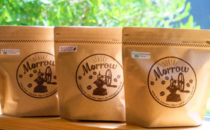 珈琲 元珈琲嫌いの店長が送る 自家焙煎 Morrow珈琲 人気TOP3 セット 200g×3種：粉
