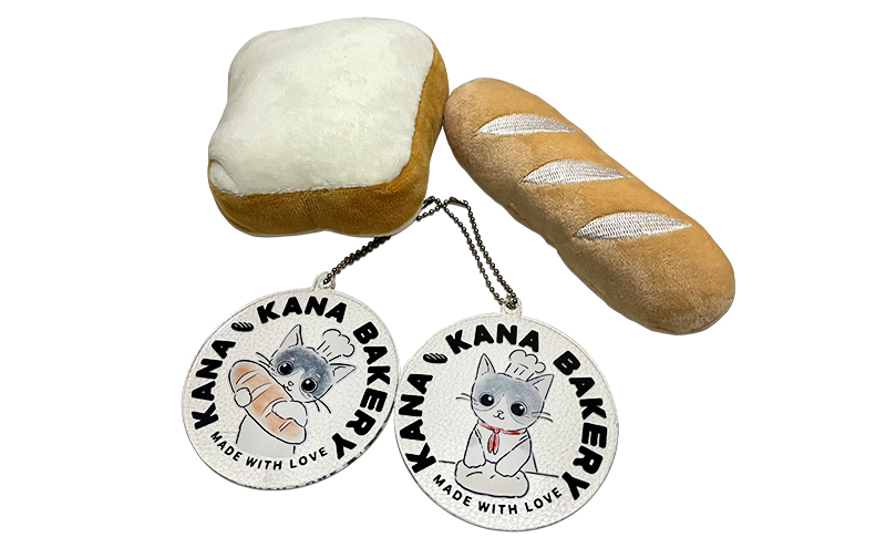 保護猫活動を応援！選べる アクリル チェーンホルダー：パン持ちバージョン