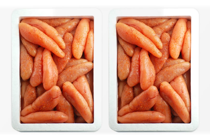 訳あり 無着色 辛子明太子 一本物 切れ子 込み 1kg ×2 計2kg [博多ふくいち 福岡県 筑紫野市 21760822] 辛子 明太子 2キロ めんたいこ