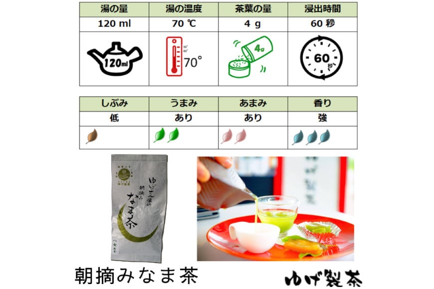 お茶 八女茶 ゆげさん家の朝摘みなま茶 300g(100g×3袋）[Esprit 福岡県 筑紫野市 21761023] 茶葉 新芽 煎茶 摘みたて 茶殻