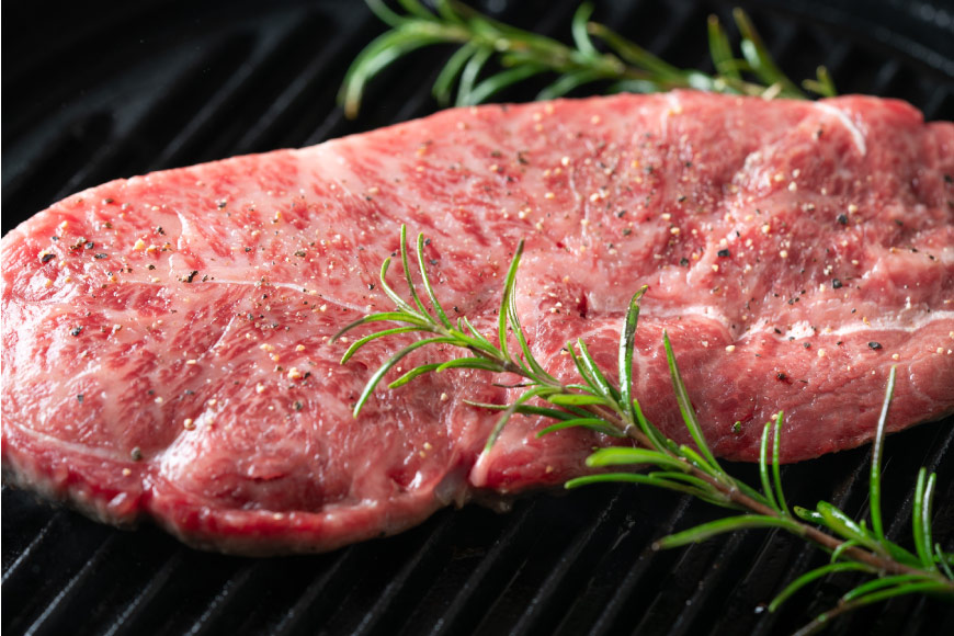 【厳選希少部位】【A4～A5】 博多和牛 ミスジステーキ 約1kg（100g×10p） [MEAT PLUS 福岡県 筑紫野市 21761021]