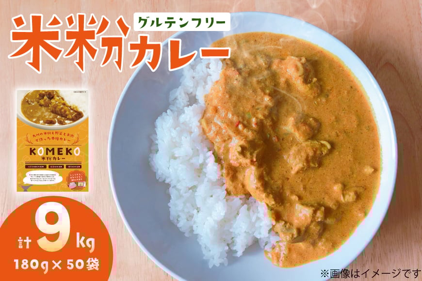 カレー レトルト 米粉カレー 180g 50袋 計 9kg [エニクック 福岡県 筑紫野市 21760978] レトルトカレー セット グルテンフリー 備蓄 防災