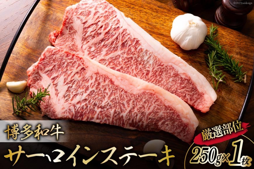 博多和牛 A4以上 サーロインステーキ 厳選部位 250g 1枚 [MEAT PLUS 福岡県 筑紫野市 21761014]