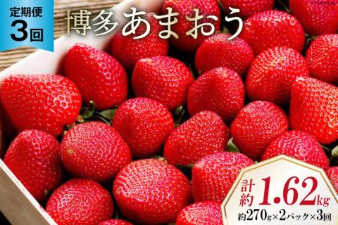 [先行受付] [3回 定期便 ] いちご 博多 あまおう 約270g×2パック×3回 総計約1.62kg [エイチアンドフューチャーズ 福岡県 筑紫野市 21760526] 果物 フルーツ 苺 農家直