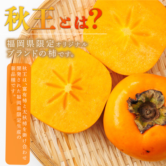 ＜先行予約受付中！2026年10月下旬～11月下旬に順次発送予定＞秋のフルーツの王様・ブランド柿 秋王 (約計1.2kg・3Lサイズ4玉入り) かき カキ フルーツ 果物 くだもの 福岡限定 オリジナルブランド ＜離島配送不可＞【ksg1755】【農産物直売所ほたるの里】