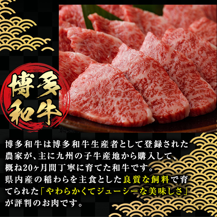 博多和牛モモ・ウデ焼肉用(400g・お肉ソムリエ開発焼肉のたれ付) お肉 肉 牛肉 博多和牛 国産 モモ肉 ウデ肉 焼肉 焼き肉 バーベキュー BBQ ＜離島配送不可＞【ksg1564】【富士商】