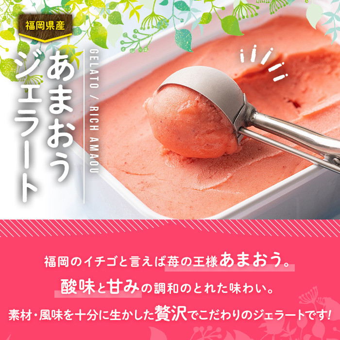 ＜先行予約受付中！2026年4月より順次発送＞採れたて!福岡産濃厚あまおうジェラート(1L) 苺 いちご イチゴ アイス アイスクリーム 手作り スイーツ ＜離島配送不可＞【ksg0131】【南国フルーツ】