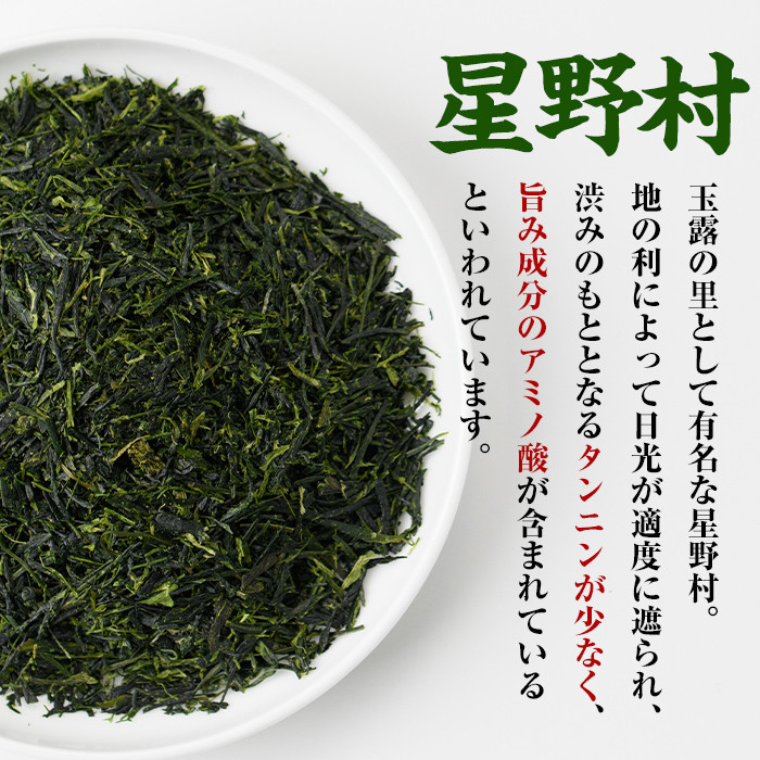 ＜2025年産＞星野村の八女茶 2本セット(各80g・計160g)お茶 緑茶 煎茶 常温 常温保存【ksg0400】【朝ごはん本舗】