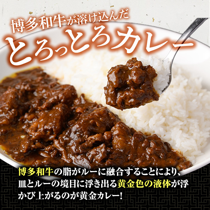 博多和牛の黄金カレー(200g×4袋)国産 和牛 博多和牛 牛肉 カレー 冷凍カレー ビーフカレー 簡単 小分け【ksg1273】【株式会社くしだ企画】