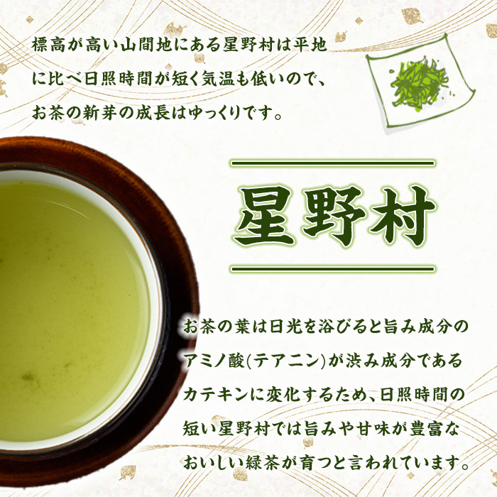 奥八女星野村 深蒸し高級煎茶(計200g・100g×2袋) 八女茶 緑茶 せん茶 おちゃ お茶 やめ 深蒸し茶  常温 常温保存【ksg1345】【おどろきっちん】