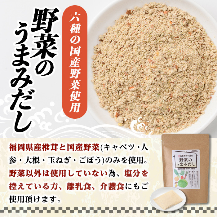 野菜のうまみだし(100g・5g×20袋) だしパック 出汁 出汁パック ダシ 椎茸 しいたけ シイタケ キャベツ 人参 大根 玉ねぎ ごぼう 個包装 小分け 離乳食 介護食 炊き込みご飯 鍋 調味料不使用 塩分不使用 保存料不使用 常温 常温保存【ksg1585】【宝山九州】
