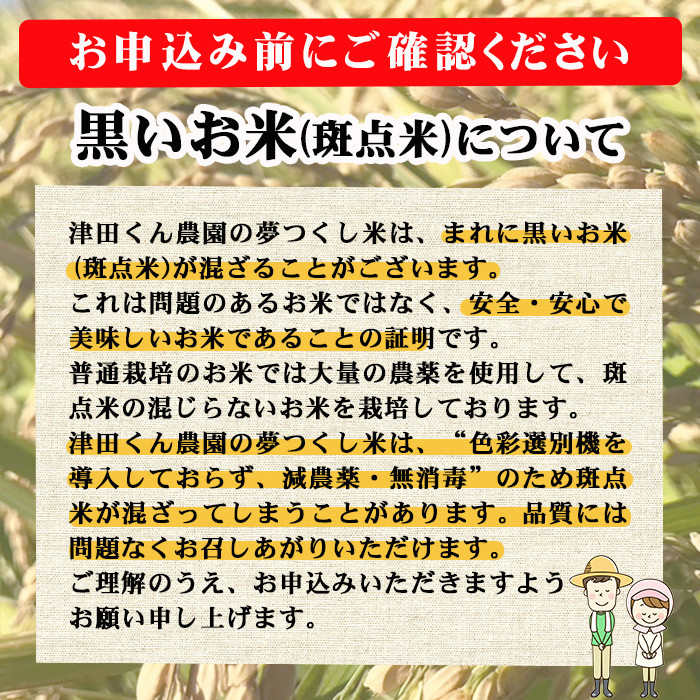 ＜先行予約受付中！2025年10月から2026年4月末にかけて順次発送予定＞津田くん農園の夢つくし(5kg) お米 白米 5キロ ごはん ご飯 【ksg1327】【くしだ企画】