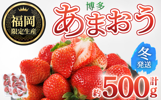 ＜先行予約受付中！2025年12月上旬～2026年1月下旬に順次発送予定＞ 博多あまおう・冬 (計約500g) いちご 苺 フルーツ 果物 くだもの 福岡限定 家庭用 冷蔵＜離島配送不可＞【ksg1736】【農産物直売所ほたるの里】