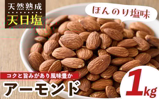 天然熟成天日塩 アーモンド(1kg)ナッツ アーモンド 素焼きナッツ おつまみ おやつ 晩酌【ksg0085-B】【南国フルーツ】
