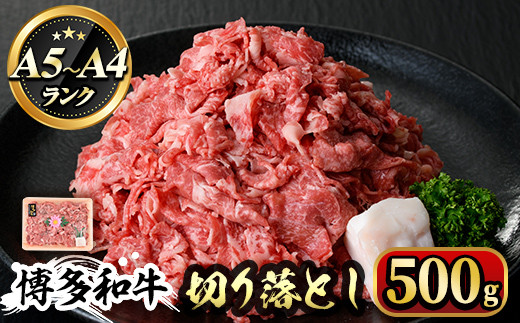 博多和牛A5～A4 切り落とし500g＜化粧箱入＞牛肉 黒毛和牛 国産 霜降り＜離島配送不可＞【ksg0352】【マル五】