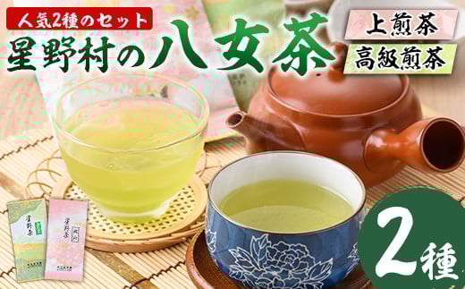 ＜2025年産＞星野村の八女茶 2本セット(各80g・計160g)お茶 緑茶 煎茶 常温 常温保存【ksg0400】【朝ごはん本舗】