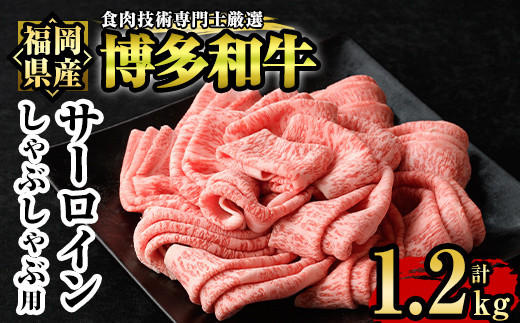 博多和牛サーロインしゃぶしゃぶ用(計1.2kg・600g×2P) 牛肉 国産 福岡県産 冷凍 シャブシャブ＜離島配送不可＞【ksg1206】【肉の筑前屋】