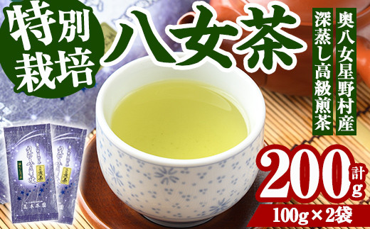 奥八女星野村 深蒸し高級煎茶(計200g・100g×2袋) 八女茶 緑茶 せん茶 おちゃ お茶 やめ 深蒸し茶  常温 常温保存【ksg1345】【おどろきっちん】