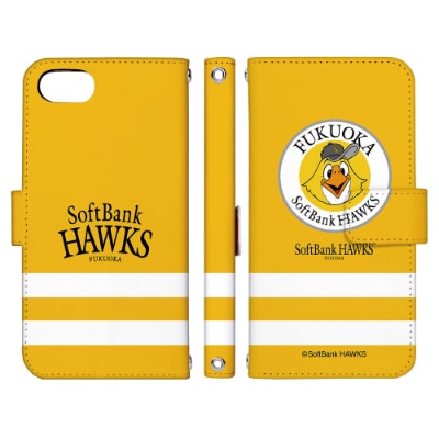 福岡ソフトバンクホークス iPhoneケース 手帳型 pattern-ip7-2