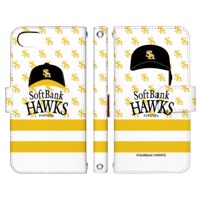 福岡ソフトバンクホークス iPhoneケース 手帳型 pattern-ip7-15