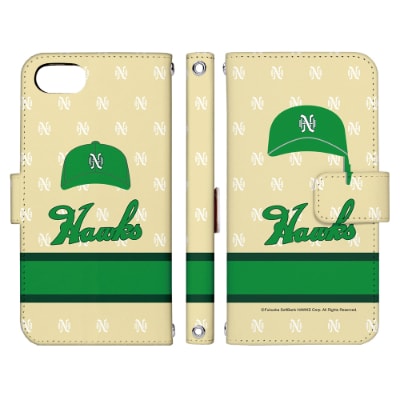 福岡ソフトバンクホークス iPhoneケース 手帳型 pattern-ip7-16